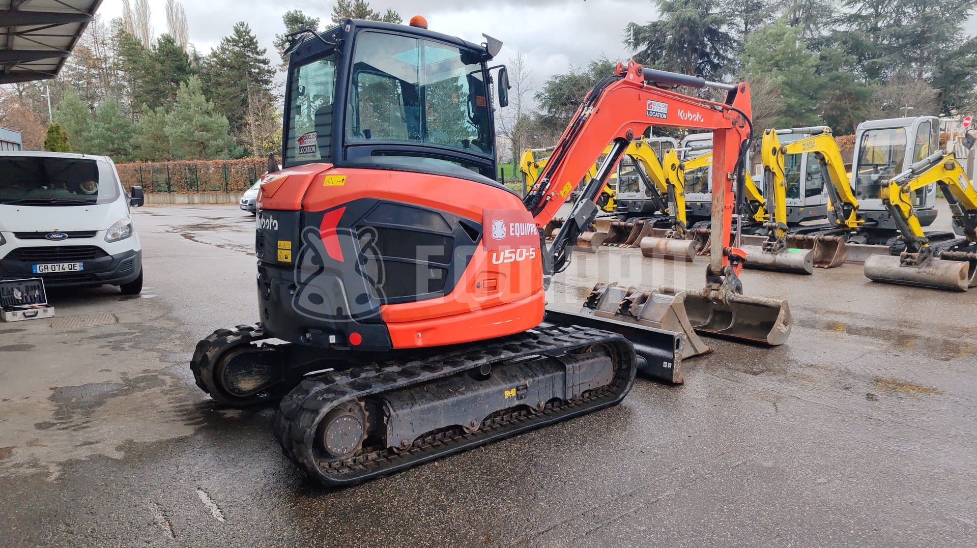 Kubota U50-5 with 3 excavator buckets - - Used Mini Excavator < 7t
