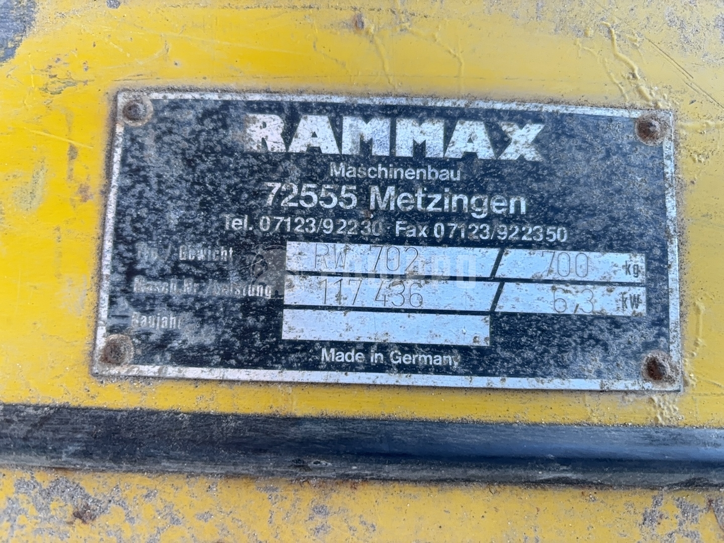 Rammax Rw 702  - - Used Tandem Roller