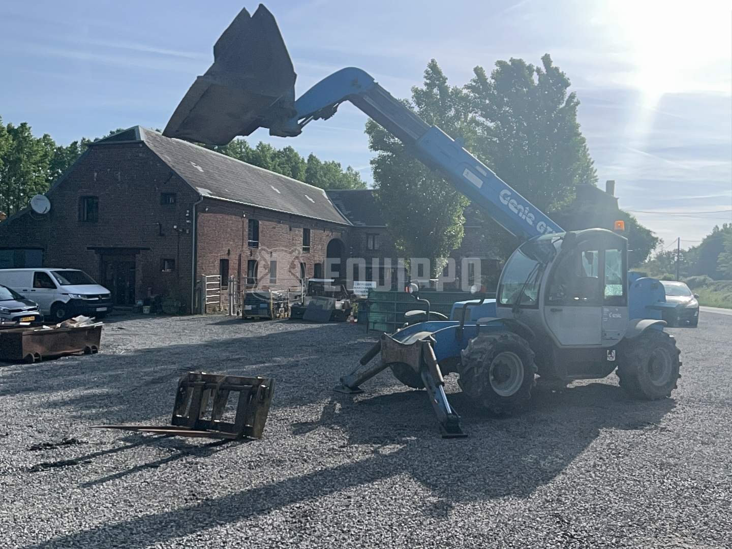 Terexlift GTH 4010 with bucket and forks - - Used Telescopic Forklift